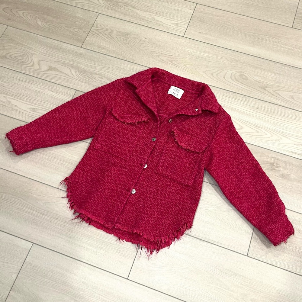 Zara Tweed Shirt Jacket